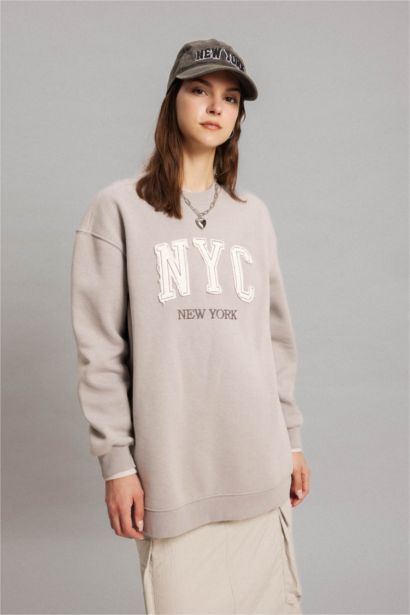 Regular Fıt Kalın Sweatshirt Kumaşı Sweatshirt Tunik