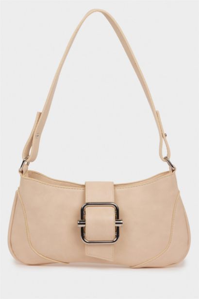 Kadın Toka Detaylı Suni Deri Omuz Çantası