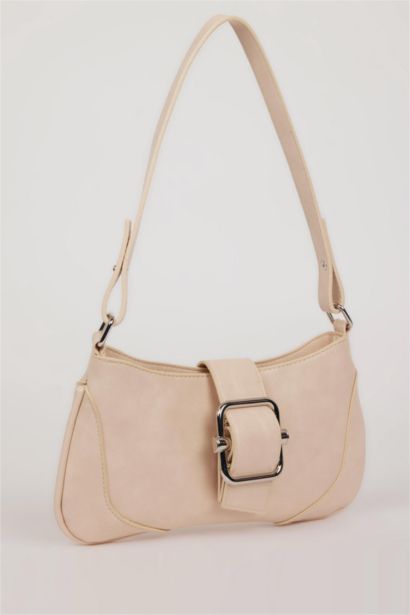 Kadın Toka Detaylı Suni Deri Omuz Çantası