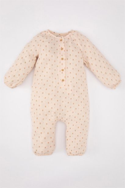 Combinaison Mousseline à Fleurs Pour Nouveau-Né