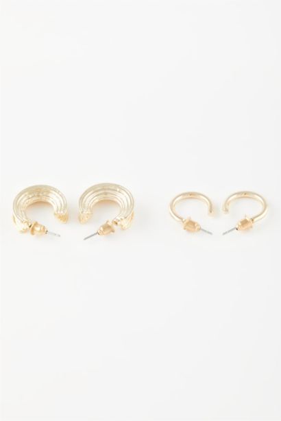 حلق حريمي ذهبي - قطعتين