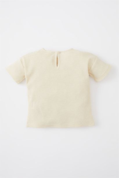 T-Shirt imprimé à Manches Courtes et Col Rond Pour Bébé Fille