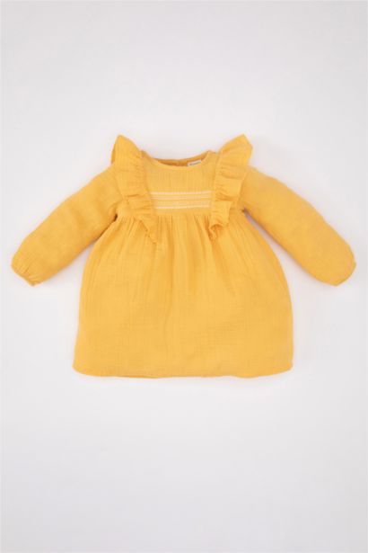 Baby Girl Long Sleeve Muslin Dress