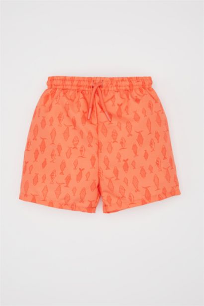 Short de Bain Tissé à Motif Animalier pour BéBé Garçon