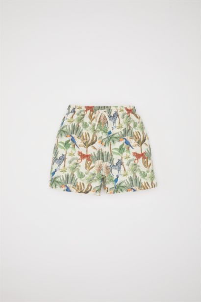 Short de Bain à Motifs Nature pour Bébé Garçon
