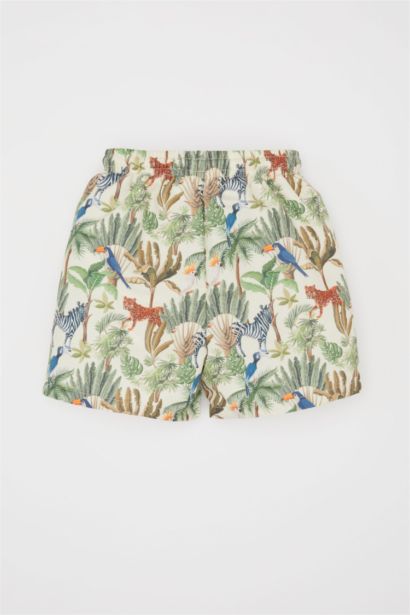 Short de Bain à Motifs Nature pour Bébé Garçon