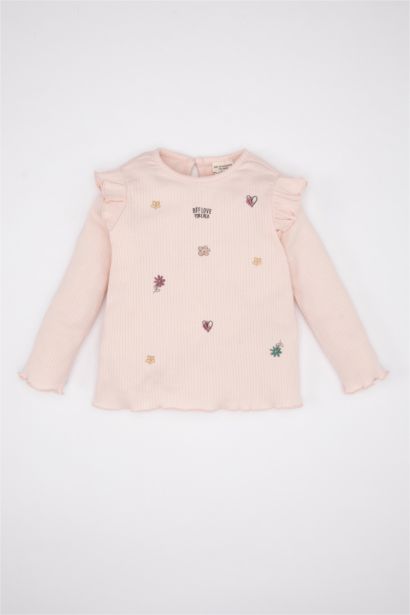 T-Shirt Imprimé à Col Rond pour Bébé Fille