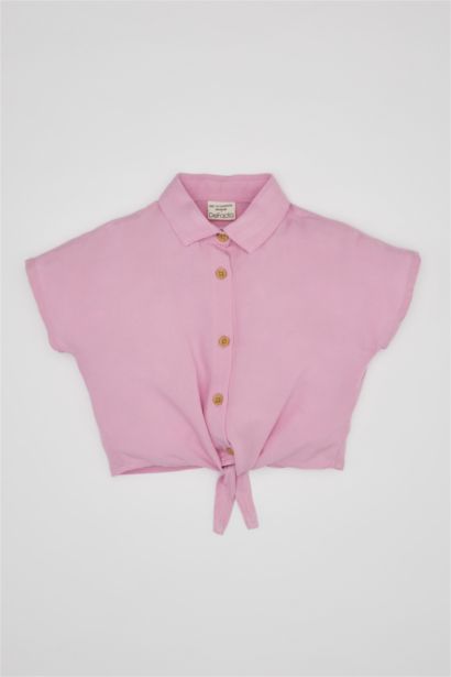 قميص بناتي نص كم قصة عادية