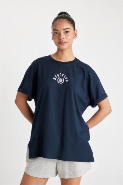 DeFactoFit NBA Brooklyn Nets Oversize Fit T-Shirt