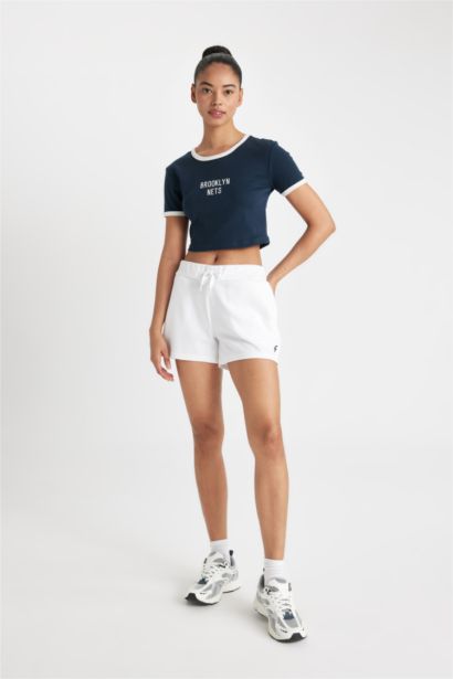 DeFactoFit NBA Brooklyn Nets Crop T-Shirt