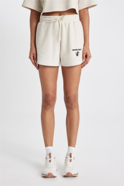DeFactoFit NBA Miami Heat Short Leg Waffle Shorts