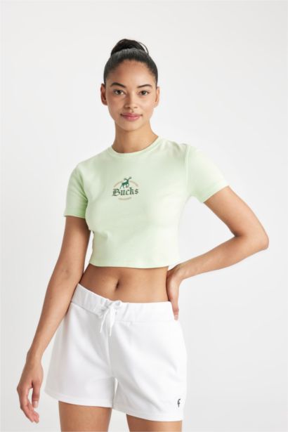 NBA Milwaukee Bucks Crop T-Shirt