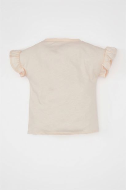 Baby Girl Slogan Printed Short Sleeve T-Shirt