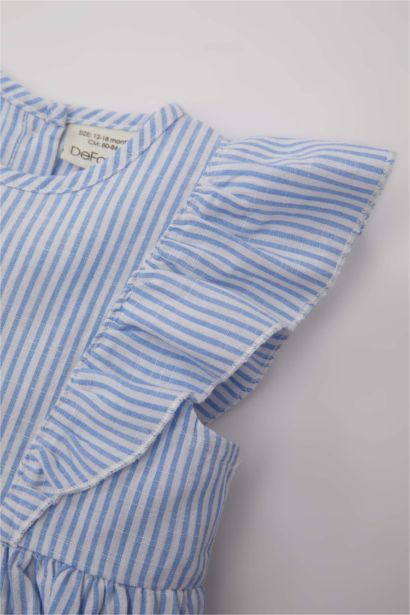 Regular Fit Printed Sleeveless Woven Dress