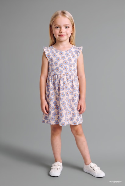 Baby Girl Patterned 2 Piece Dress