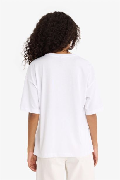 Oversize Fit Basic Cotton Short Sleeve T-Shirt