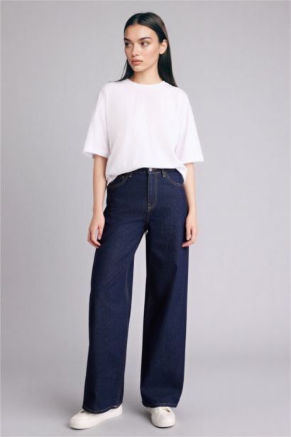 تيشيرت نص ردن بيزك سادة اوفر سايز