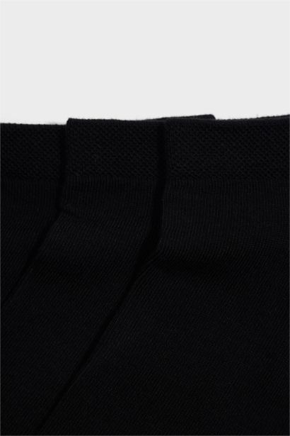 Erkek Dikişsiz 3'lü Bambu Patik Çorap