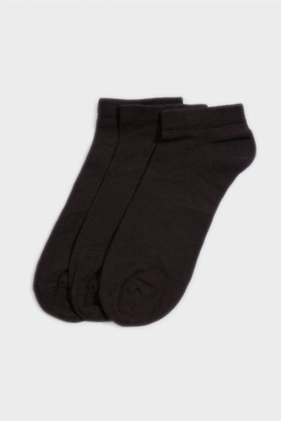 Erkek Dikişsiz 3'lü Bambu Patik Çorap