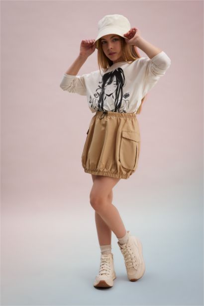 Girl Poplin Regular Fit Skirt