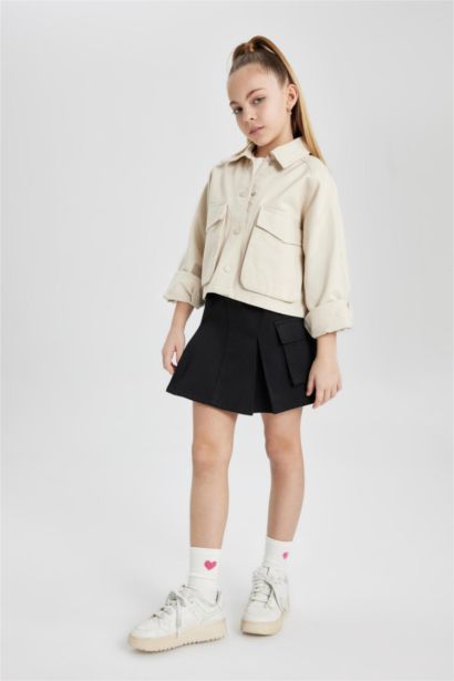 Girl Cotton Regular Fit Skirt