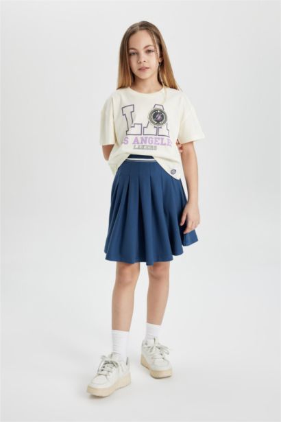 Pileli Etek Kız Çocuk