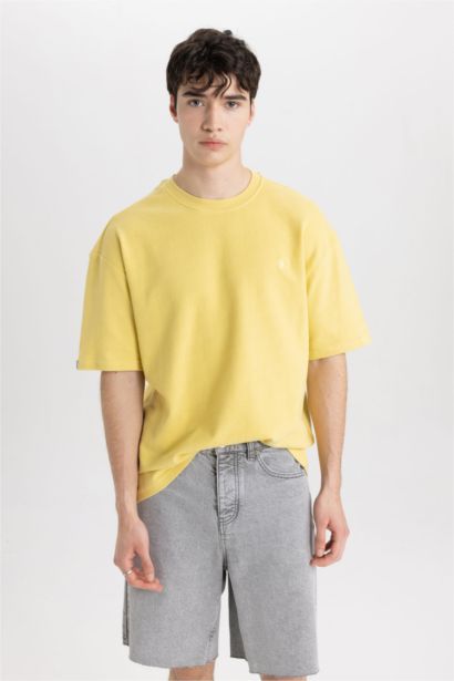 Oversize Crew Neck Printed Short Sleeve T-Shirt
