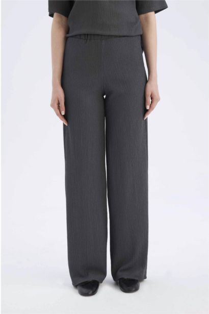 Straight Fit Regular Hem Trousers