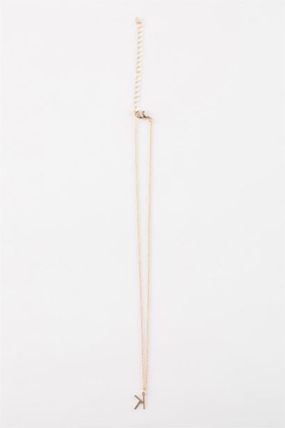 Woman Letter K Gold Necklace