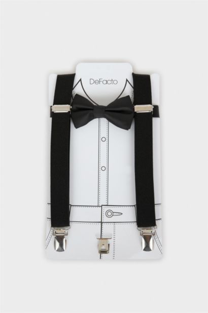 Pamuklu Papyon Pantolon Askısı 2'li Erkek Çocuk