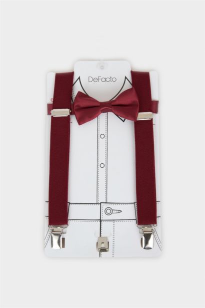 Pamuklu Papyon Pantolon Askısı 2'li Erkek Çocuk