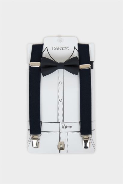 Pamuklu Papyon Pantolon Askısı 2'li Erkek Çocuk