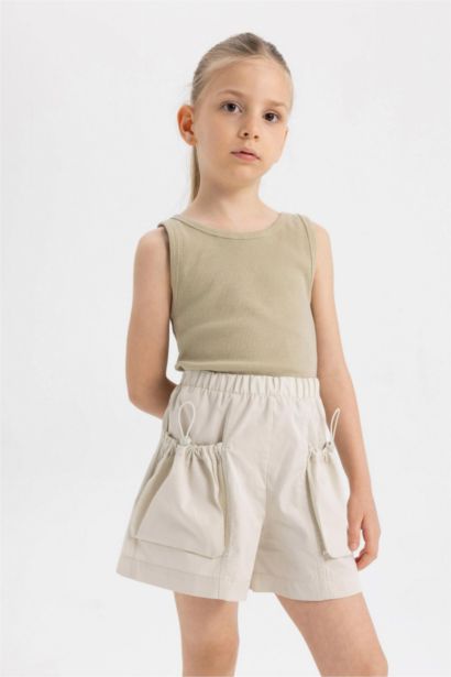 Girl Cotton Pocket Shorts