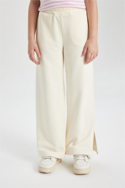 Pantalon Large à Fente Latérale pour Fille