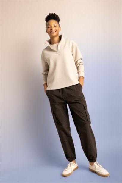 Standart Fit Basıc Sporcu Paraşüt Pantolon