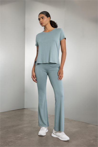 DeFactoFit Flare Fit Modal Trousers