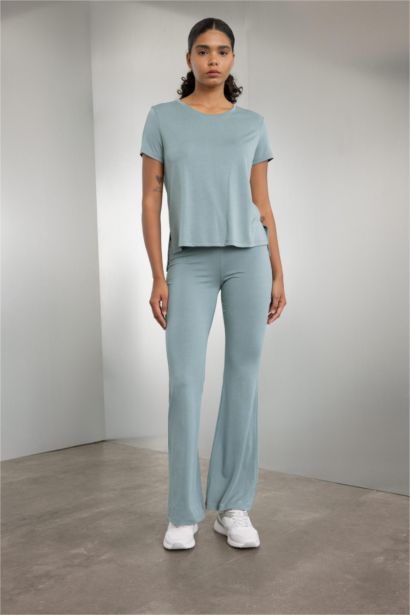 DeFactoFit Flare Fit Modal Trousers