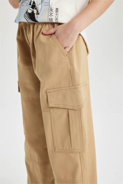 Paraşüt Kargo Pamuklu Pantolon Kız Çocuk