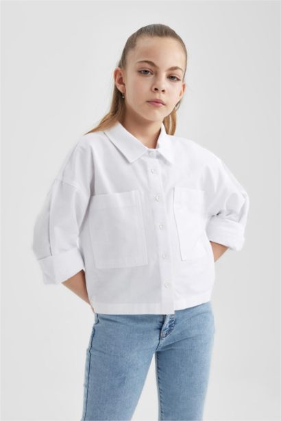 Chemise Oxford Manches Longues Pour Fille