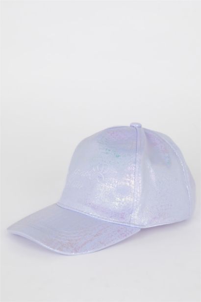 Kız Çocuk Nakışlı Simli Kumaş Cap Şapka