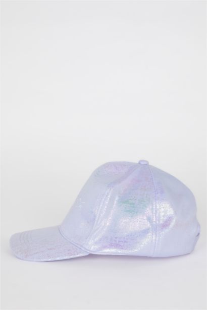 Kız Çocuk Nakışlı Simli Kumaş Cap Şapka