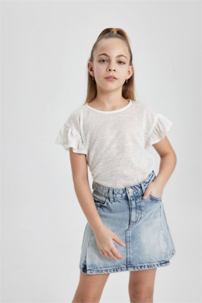 تيشيرت بناتي مطبوع قصة عادية