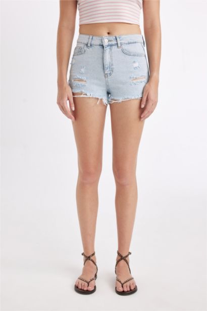 High Waist Denim Shorts
