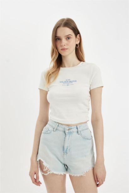 High Waist Denim Shorts