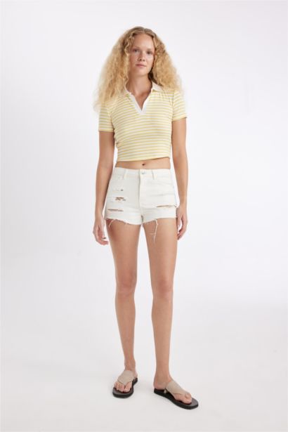High Waist Denim Shorts