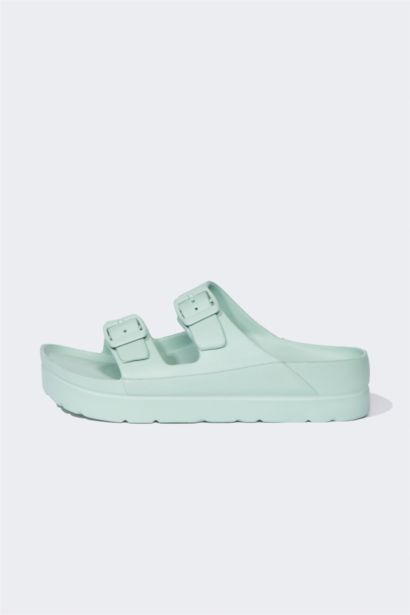 Woman High Base Double Band Eva Slippers