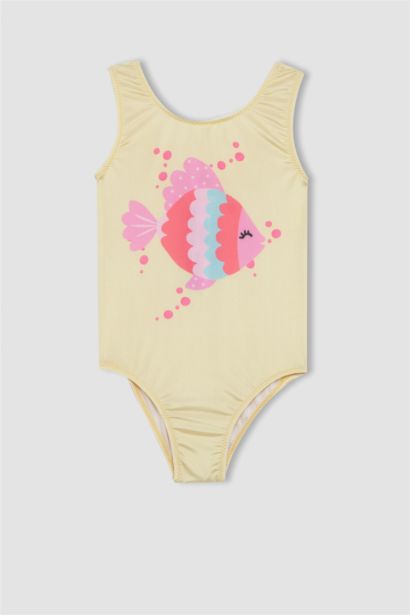 Baby Girl Patterned Swimsuit