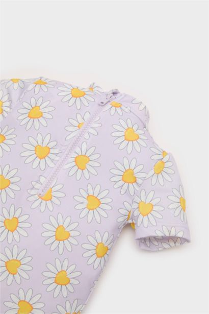 Çiçek Desenli Mayo Kız Bebek