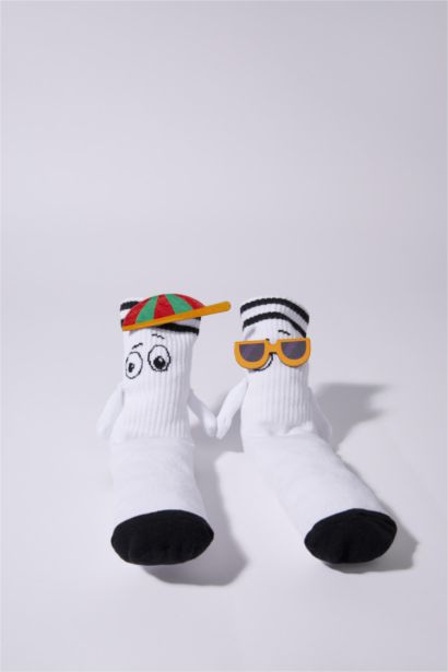 Chaussettes Longues Coton poignées magnétiques pour Femme