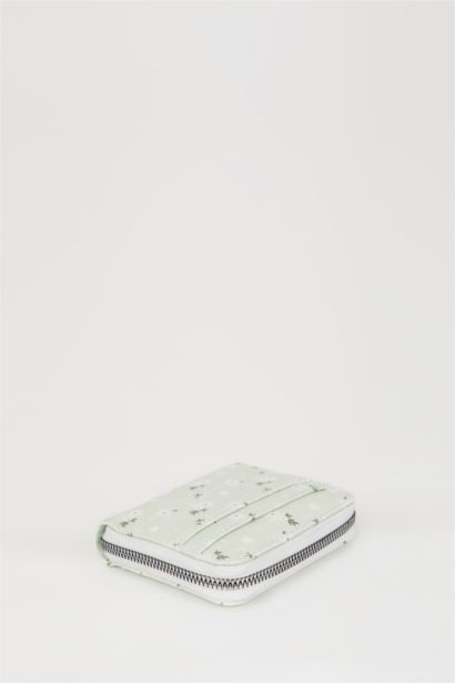 Kadın Çiçek Desenli Suni Deri Cüzdan